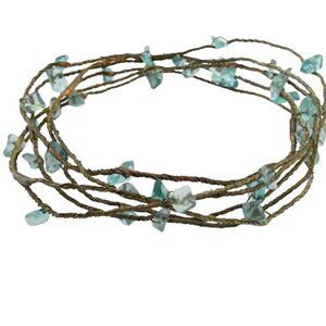 Beaded barbed wire multi bangles bracelet